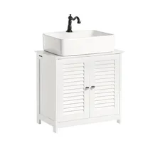 SoBuy Waschbeckenunterschrank, Weiß, 60x58x35cm