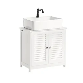 SoBuy Waschbeckenunterschrank, Weiß, 60x58x35cm