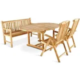 SAM Outillage Gartentisch Ausziehbar (120-170)xcm Beige