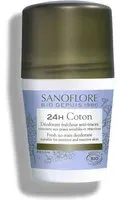 SANOFLORE Déodorant Coton efficacité 24h certifié bio 50ml Rouleau 50 ml