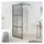 vidaXL Duschwand für Walk-In Dusche 90x195 cm Dunkel ESG Glas Schwarz