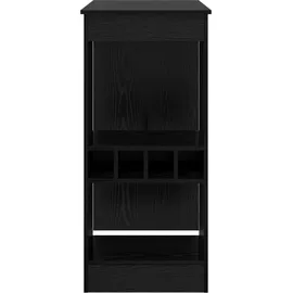 vidaXL Bartisch mit Regal 90 x 47,5 x 103,5 cm Schwarz