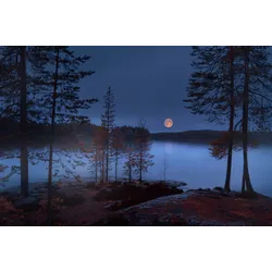 Fototapete PAPERMOON "Photo-Art NIKKI GEORGIEVA V, ROTER MOND", bunt, B:4,00m L:2,60m, Vlies, Tapeten