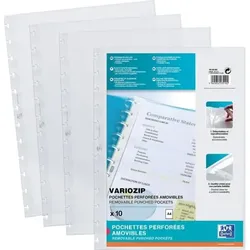 Oxford Ersatzhüllen manageMe! A4 PP vario-zipp-Prinzip transparent VE=10 stück