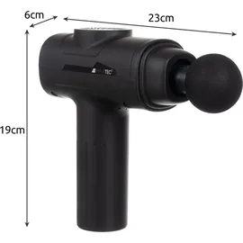 Malatec Massagepistole 8 Aufsätze 6 Intensitätsstufen Nacken Schulter Rücken Körper 23642 - Schwarz