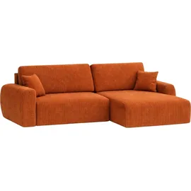 kaiser möbel Ecksofa Cordstoff 2-Sitzer Orange