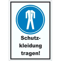 Schutzkleidung tragen Aufkleber A8 (52x74mm)