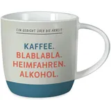 Grafik-Werkstatt Kaffeetasse mit Spruch 300 ml Porzellan Tasse Ein Gedicht, Weiß