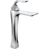 Waschtischarmatur aus verchromtem Messing, Mischbatterie für Warm- und Kaltwasser, Einhebelmischer, hochglanzverchromt