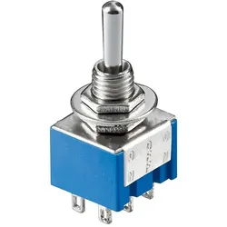 Miniatur Kippschalter, 6 Pin, 2x EIN-AUS-EIN