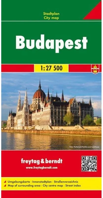 Freytag & Berndt Stadtplan Budapest Stadtplan 1:27.500. Boedapest, Karte (im Sinne von Landkarte)