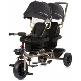 Chipolino Dreirad Hip Hop, zwei Kinder, bis 40 kg, Sitze 360° drehbar schwarz
