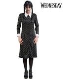 Metamorph Kostüm Wednesday für Damen | Print Kleid Schwarz Weiß - Addams Family M