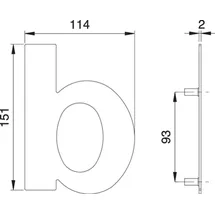 Edi Hausnummer 151mm/114mm Weiß