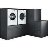 laundreezy Mehrzweckschrank-Set 203 x 162 x 68 cm Grau