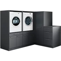 laundreezy Mehrzweckschrank-Set 203 x 162 x 68 cm Grau