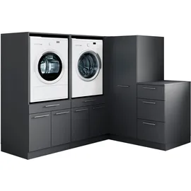 laundreezy Mehrzweckschrank-Set 203 x 162 x 68 cm Grau