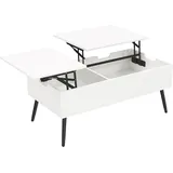 Homcom Couchtisch Weiß Spanplatte 50 x 58 x 100 cm