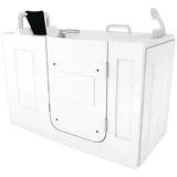 AcquaVapore Badewanne Sitzbadewanne Senioren Wanne mit Tür S07-TH-A-R 76x140cm, (1-tlg), mit Ablaufgarnitur weiß