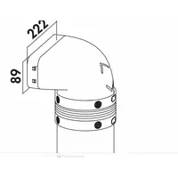 Naber P-URX 150 Umlenkstück 90° mit Flexkanal 500 mm