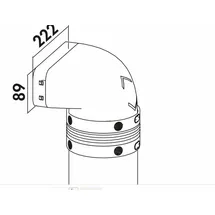 Naber P-URX 150 Umlenkstück 90° mit Flexkanal 500 mm