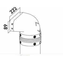 Naber P-URX 150 Umlenkstück 90° mit Flexkanal 500 mm