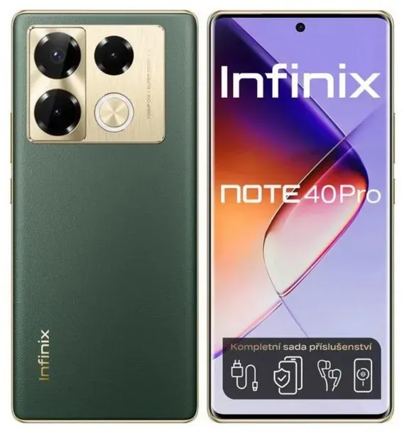 Infinix Note 40 PRO 12GB/256GB, Dual-Sim, Schnellladung, GPS, NFC Smartphone (6,78 Zoll, 256 GB Speicherplatz, AMOLED Display, Gorillaglas) grün