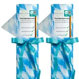 Sensalux Vlies Tischdeckenrolle 2er Set 1,50 x 25 m Bayern-Raute, 80 g/m2, abwaschbar, wasserabweisend, stoffähnliche Tischdecke Rolle, Oeko-TEX, Party, Catering, Gastro