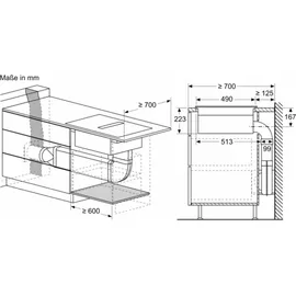 Neff V58NHQGA7 Induktionskochfeld mit Kochfeldabzug Autark (V58NHQ4L0 + Z861SB2)
