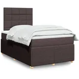 Maison Exclusive - Boxspringbett mit Matratze Dunkelbraun 120x200 cm Stoff - Braun