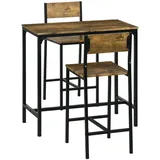 Homcom Bartisch Set 89 x 87 x 45 cm Braun