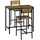 Homcom Bartisch Set 89 x 87 x 45 cm Braun