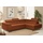 Fun Möbel Ecksofa Sofa mit Schlaffunktion METZ Stoff Poso Rostbraun Ottomane Rechts