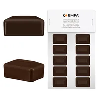 EMFA Zaunpfahlkappe rechteckig 60x80 mm Braun 10 Stück Pfostenkappen Kunststoff Pfostenkappen Abdeckkappen Zaunkappen