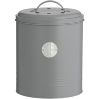 Typhoon Kompostbehälter, pastellgrau, 2,5 Liter Mittelgroß, 17,5 x 17,5 x 20 cm