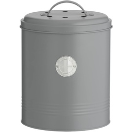 Typhoon Kompostbehälter, pastellgrau, 2,5 Liter Mittelgroß, 17,5 x 17,5 x 20 cm
