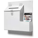 Deflecto Aktionsbox mit Einwurf, Schloss Weiß (B x H x T) 355 x 360 x 90mm 1St.
