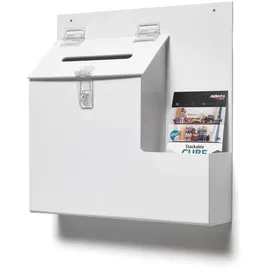 Deflecto Aktionsbox mit Einwurf, Schloss Weiß (B x H x T) 355 x 360 x 90mm 1St.