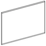 Geberit Option Plus Square Lichtspiegel 105x70x3.5cm, schwarz matt/Aluminium eloxiert