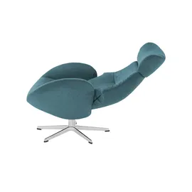 Sofa.de Fernsehsessel Globe Mikrofaser 79 x 111 x 84 cm türkis/petrol drehbar