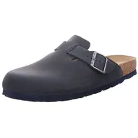 Rohde Damen Pantolette Clog Leder Schnalle robust kombifreundlich Alba 6073, Größe:38 EU, Farbe:Blau - 38