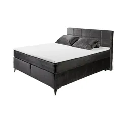 Boxspringbett  Navarra , schwarz , Maße (cm): B: 183 H: 113