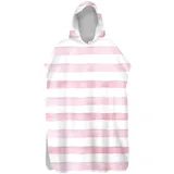 FANSU Umkleidehilfe Handtuch Poncho Bademantel Herren Damen Surf Poncho Mikrofaser Badeponcho und Poncho Handtuch (rosa,75x145cm)