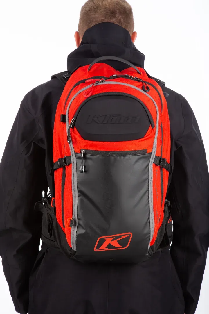 Klim Krew 22 Snowmobil Rucksack, schwarz-rot für Männer