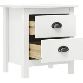 vidaXL Nachtschrank Hill 46 x 35 x 49,5 cm Weiß