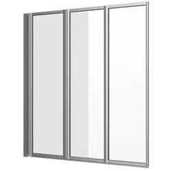 sanibel 1001-Faltwand 3-teilig 1400x1400mm silber/Aquaperl