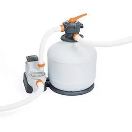 BESTWAY Flowclear Sandfilteranlage mit Zeitschaltuhr 11.355 l/h 500 W (2025) grau/orange