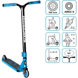 Six Degrees Alu Stuntscooter blau