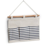 Zeller Present Stripes Baumwolle, Polyester Beige, Blau