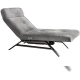 KAWOLA Relaxliege AMERIVA Polyester 80 x 110 x 158 cm Grau mit Kissen und Kopfteil